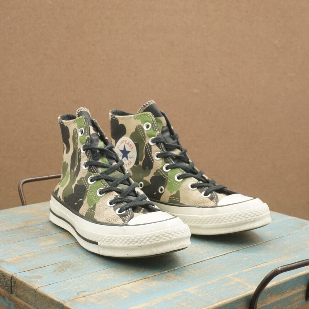 Converse Womens Chuck Taylor 70 Archive Camo Camouflage Green Hi Sneakers Size 7